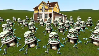 Crazy Frog Vs Houses In Garry's Mod !!