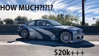 How much did the NFS M3 GTR cost to build???