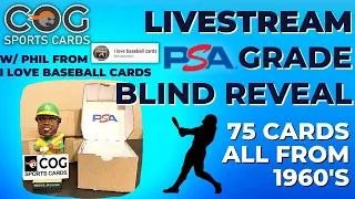 75 Card PSA Grading Blind Reveal w/ the snowman from 'I love baseball cards'