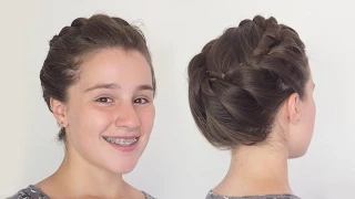 Greek Goddess Crown Braid Hairstyle for Long Hair