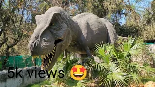 Must watch a very realistic and amazing structure of  dinosaur at chatbir zoo.