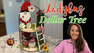 LADYBUG TIERED TRAY DIY’s🐞 | DOLLAR TREE DIY | Step By Step Instructions 🐞🌿