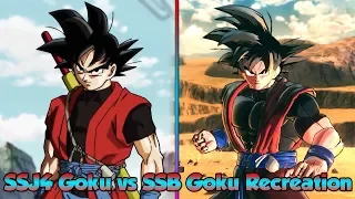 Super Saiyan 4 Xeno Goku Vs Super Saiyan Blue Goku! Reenacting Epic Fights! - Xenoverse 2
