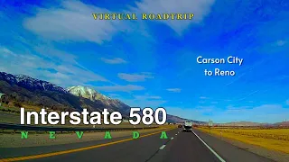 [4K] The way to Reno, The Biggest Little City in the World. From Carson City, Nevada State Capital.