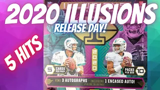 2020 Panini Illusions Football Hobby Box. Release day. 5 Hits!