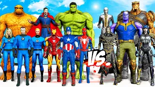 THE AVENGERS & FANTASTIC FOUR "Together Fight Against" THANOS - Epic Superheroes War