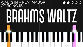 Brahms - Waltz in A Flat Major Op. 39 No. 15 | EASY Piano Tutorial