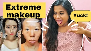 Reacting to Crazy Asian makeup transformation/Asian makeup removing compilation / viral makeup