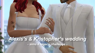 Alexis & Kristopher get married || Sims 4 Legacy challenge EP27 || solitasims