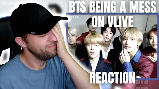 방탄소년단, 브이라이브에서 엉망이 되고 있다 REACTION | BTS는 Vlive에서 엉망입니다!