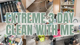 3 DAY CLEAN DECLUTTER AND ORGANIZE WITH ME | EXTREME CLEANING MOTIVATION | 2022 CLEAN WITH ME