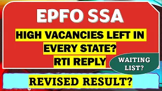 Epfo Ssa Region Wise Not Filled Vacancies Waiting List