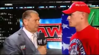 WWE: Vince McMahon Says John Cena is Fired - WWE Money In The Bank 2011