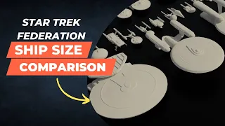 Star Trek : Federation Ship Size Comparison 3D 🚀 (2022)