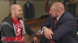 Triple H approaches Cesaro and Alberto Del Rio: Raw, November 16, 2015