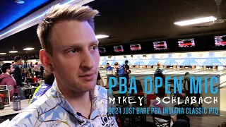 PBA Open Mic | Mikey Schlabach bowls 300 during the 2024 Just Bare PBA Indiana Classic PTQ