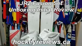JRZ Fusion Hockey Goalie Pads, Blocker & Catching Glove Unboxing & Initial Review