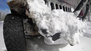 we take a Dodge Ram 1500 and Volkswagen touareg offroad! deep snow and lots of stuck trucks!