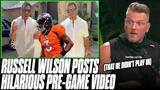 Russell Wilson Posts Hilarious Pre-Game Video For Game He Didn't Play In | Pat McAfee Reacts