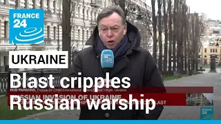 Russia says blast cripples Black Sea flagship, Ukraine claims missile strike • FRANCE 24 English