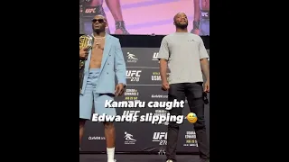 Usman caught Edwards napping 🤣 #UFC278