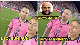 Messi Reactions to Pitch Invader Took Photo Before Bodyguard Arrive 😍👏