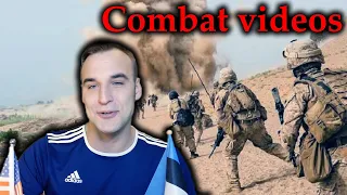 Estonian Soldier reacts to Marines Combat videos