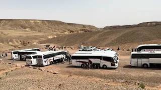 Frontera de Egipto e Israel rumbo al desierto rojo.