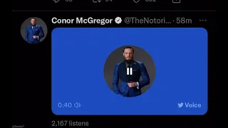 Conor McGregor Twitter Voice Note To Michael Bisping