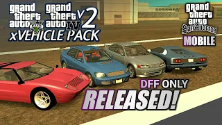 VEHICLE PACK GTA V & GTA IV v2 DFF ONLY FOR GTA SA - NEW RELEASED!