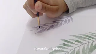 How to Paint Palm Leaves with Watercolours | Palm Leaf Painting