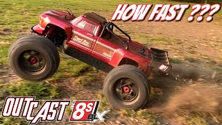 Arrma Outcast 8s BLX Speed Run and Bash Session