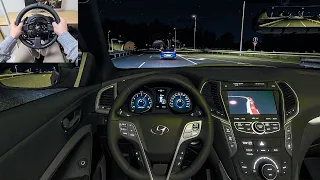 Euro Truck Simulator 2 - 2014 Hyundai Santa Fe | Night Drive [Steering Wheel Gameplay]