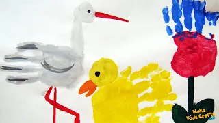 How to make Handprint Animals? | Handprint flowers for preschoolers | Preschool handprint art | DIY
