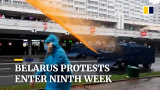 Belarus protests enter ninth week, as President Lukashenko meets political opponents in jail