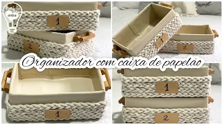 IDEIA LINDA COM CAIXA DE PAPELÃO/ ORGANIZADOR DE PAPELÃO