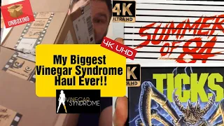 My Biggest Vinegar Syndrome Haul Unboxing!! Over 20 Films Including Ticks 4K & Summer Of 84 4K