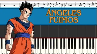 Dragon Ball Z: Adrián Barba - Ángeles Fuimos | Piano Tutorial | Midi