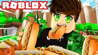 ROBLOX EATING SIMULATOR! How much can he eat!?