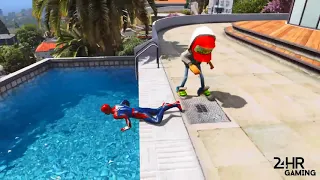 #Shorts GTA 5 Water Ragdolls Spiderman vs Subway Surfers Jumps Fails Euphoria physics #2
