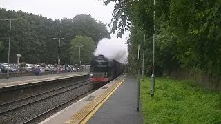 60163 Tornado flies through Keynsham with The Cathedrals Express 17-09-2013