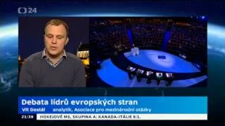 Debata lídrů evropských stran - Vít Dostál na ČT24