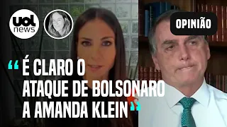 Bolsonaro mostra que não respeita Amanda Klein como profissional e nem como mulher, diz Mariliz