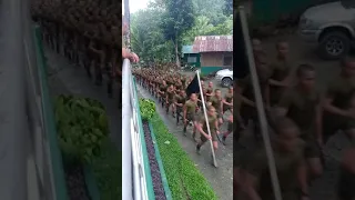 Philippine Scout Ranger Daily Routine Jogging with High Moral Chanting (Class 209-19)