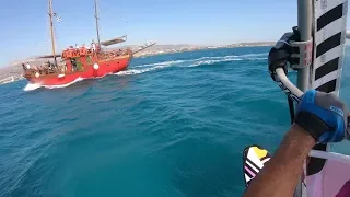 Riding with boats - Windsurf in Greece Naxos/Paros