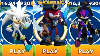 Sonic Dash - Silver vs Captain Knuckles vs  Reaper Metal - All Characters Unlocked - Gameplay