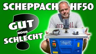 Scheppach HF50 Tischfräsmaschine ausgepackt und aufgebaut.