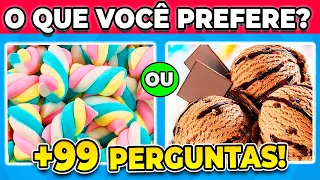 🔁 🍬 O que você prefere? Edição Maratona de Doces (+99 Perguntas) - Jogo das escolhas - Quiz