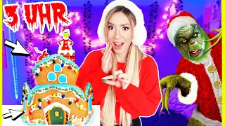 Mache nie LEBKUCHENHAUS Challenge 3 Uhr Nachts um WEIHNACHTEN zu FEIERN! *GRINCH Gingerbread House*