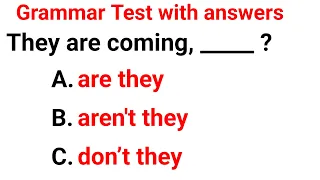 Question  Tags | Grammar Test | Grammar Quiz